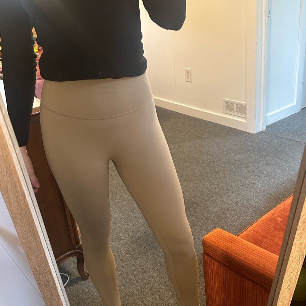 High-Waisted Tan Leggings